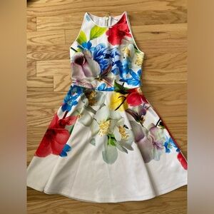 Ted baker floral A line dress size 1